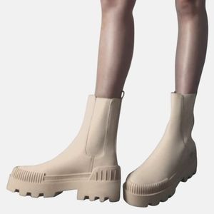 Zara rubberised boots